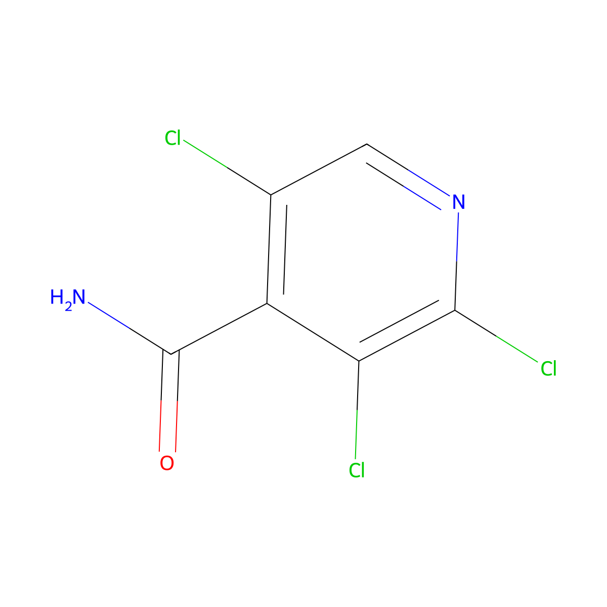 2,3,5-Trichloroisonicotinamide molecular structure, CAS 70593-53-2