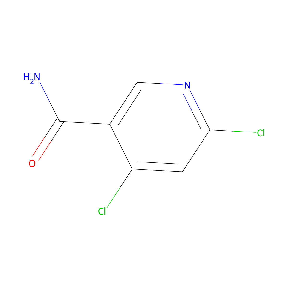 4,6-Dichloronicotinamide molecular structure, CAS 70593-57-6