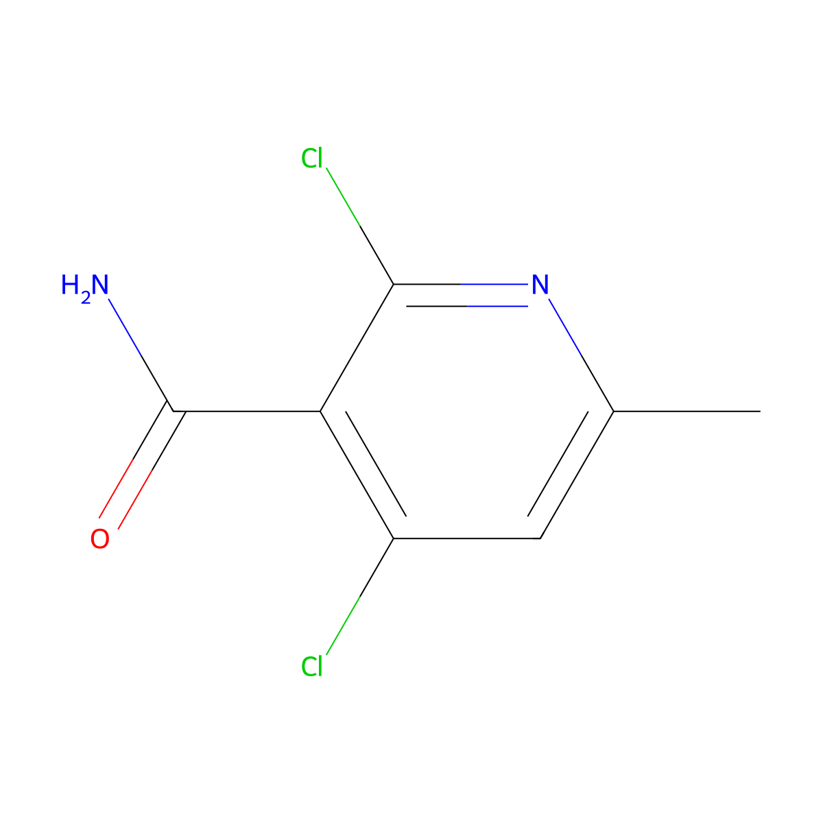 2,4-Dichloro-6-methylnicotinamide molecular structure, CAS 70593-58-7