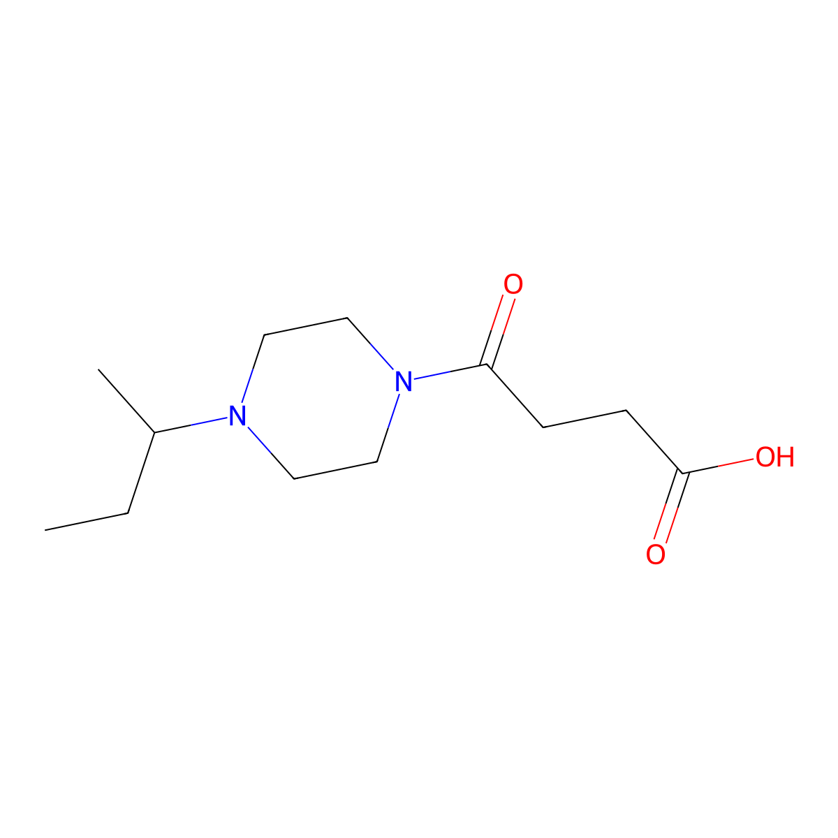 4-(4-sec-Butylpiperazin-1-yl)-4-oxobutanoic acid molecular structure, CAS 705943-51-7