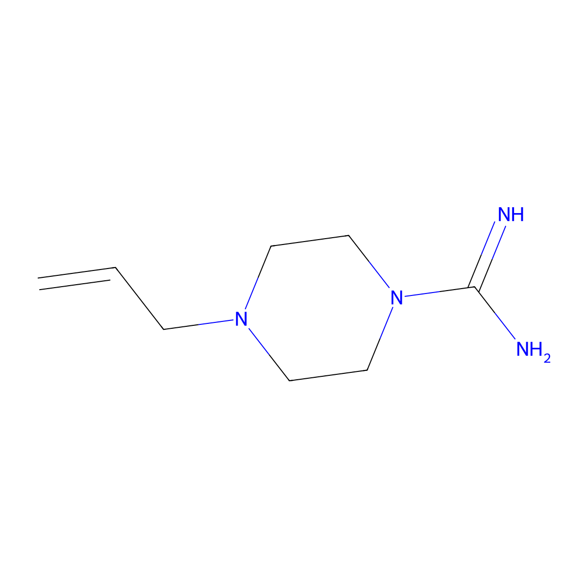 4-(Prop-2-en-1-yl)piperazine-1-carboximidamide molecular structure, CAS 705944-25-8