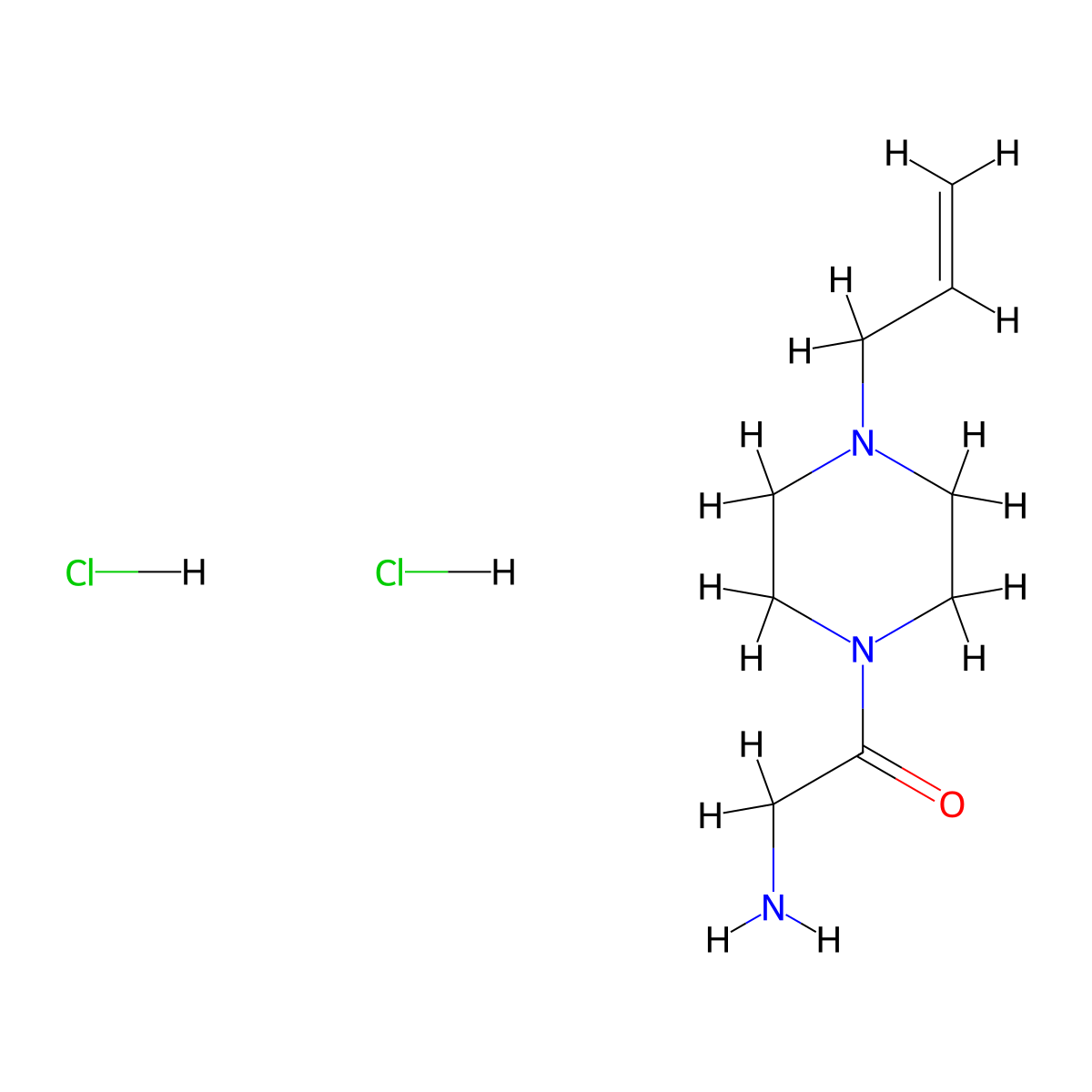 1-(4-Allyl-piperazin-1-yl)-2-amino-ethanone dihydrochloride molecular structure, CAS 705944-29-2