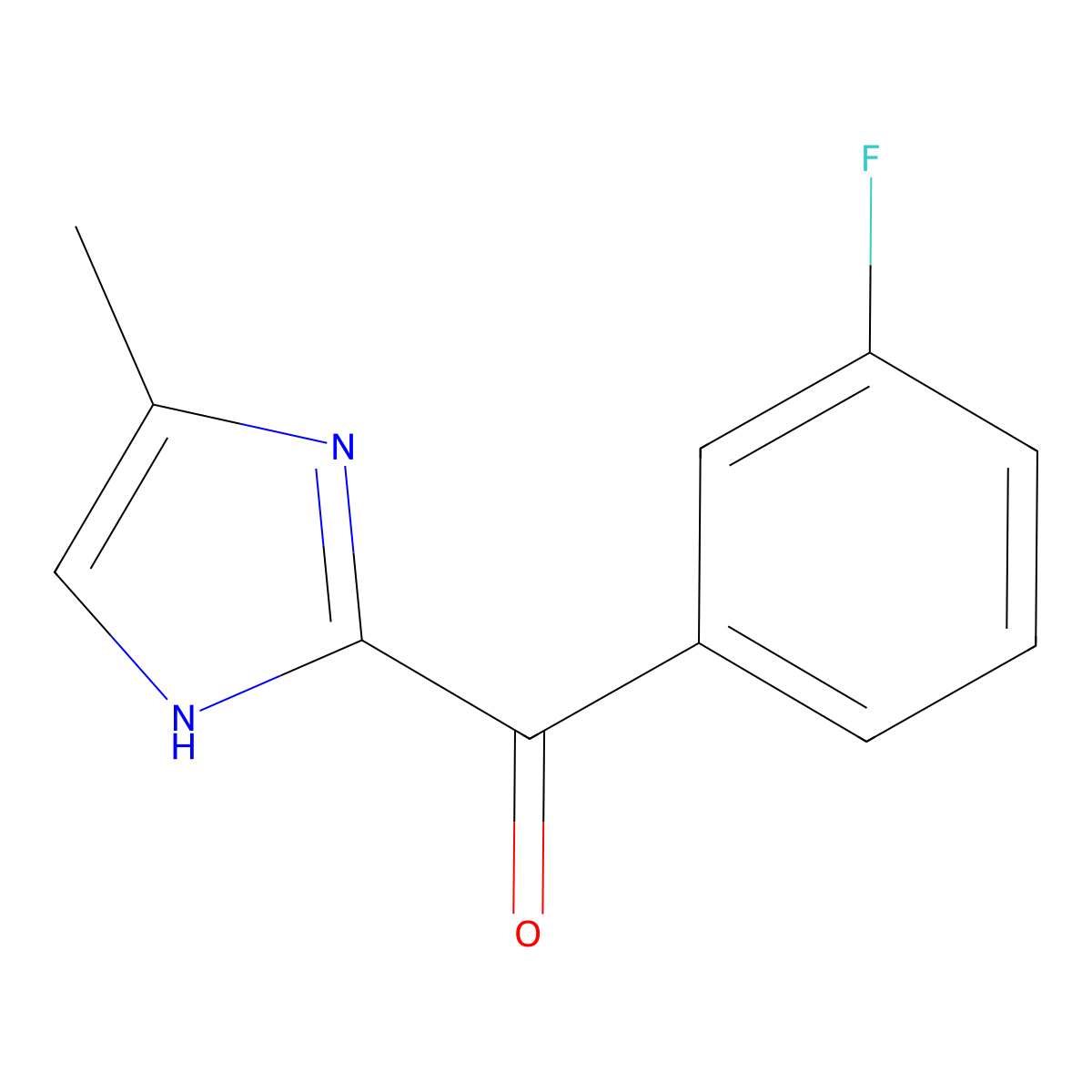 (3-fluorophenyl)(4-methyl-1H-imidazol-2-yl)methanone molecular structure, CAS 705947-14-4