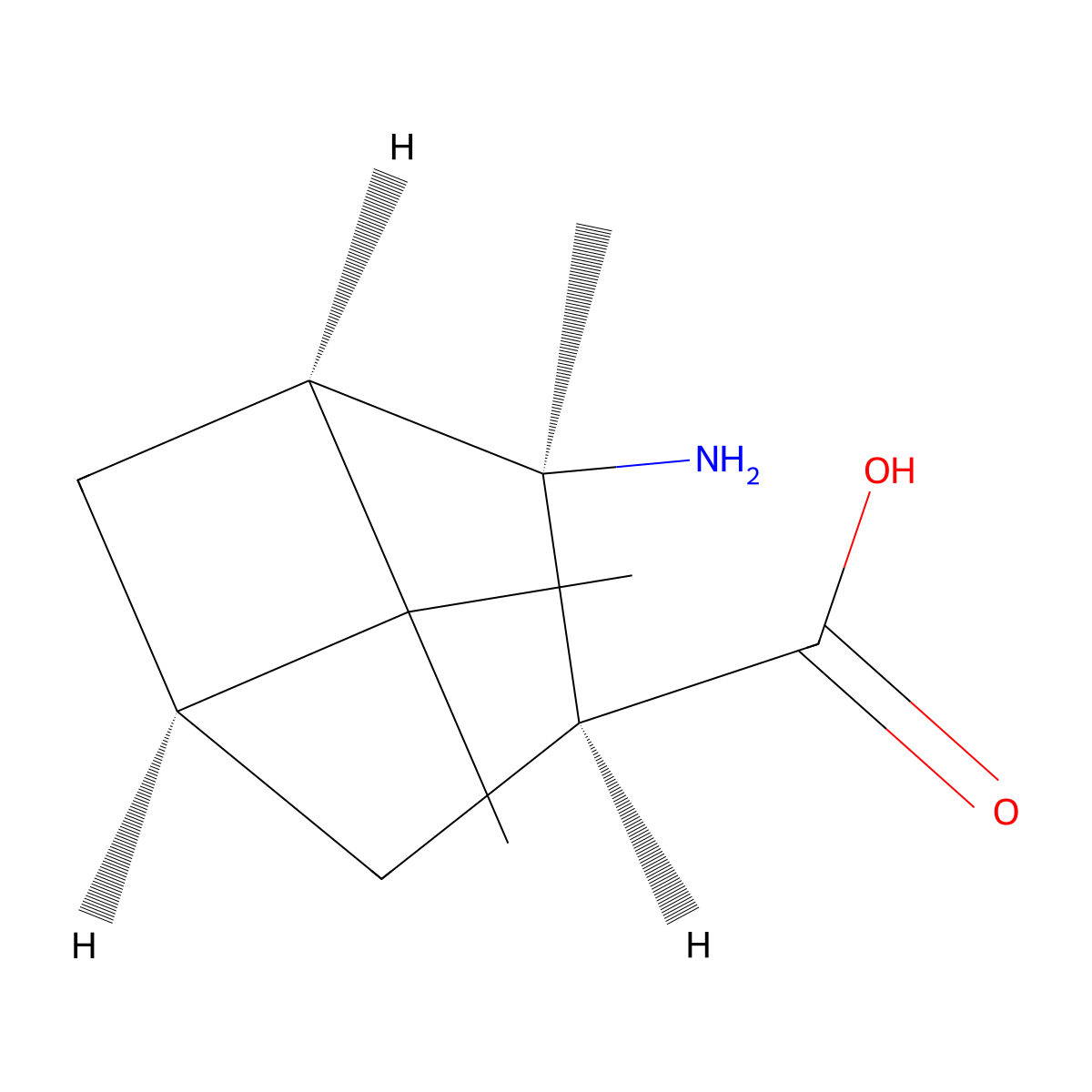 (1R,2R,3S,5R)-2-amino-2,6,6-trimethylbicyclo[3.1.1]heptane-3-carboxylic acid molecular structure, CAS 705948-99-8