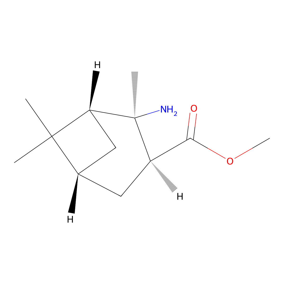 (1R,2R,3S,5R)-2-Amino-2,6,6-trimethyl-bicyclo[3.1.1]heptane-3-carboxylic acid methyl ester molecular structure, CAS 705949-02-6