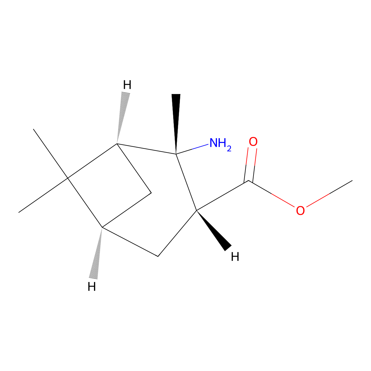 (1S,2S,3R,5S)-2-Amino-2,6,6-trimethyl-bicyclo[3.1.1]heptane-3-carboxylic acid methyl ester molecular structure, CAS 705949-09-3