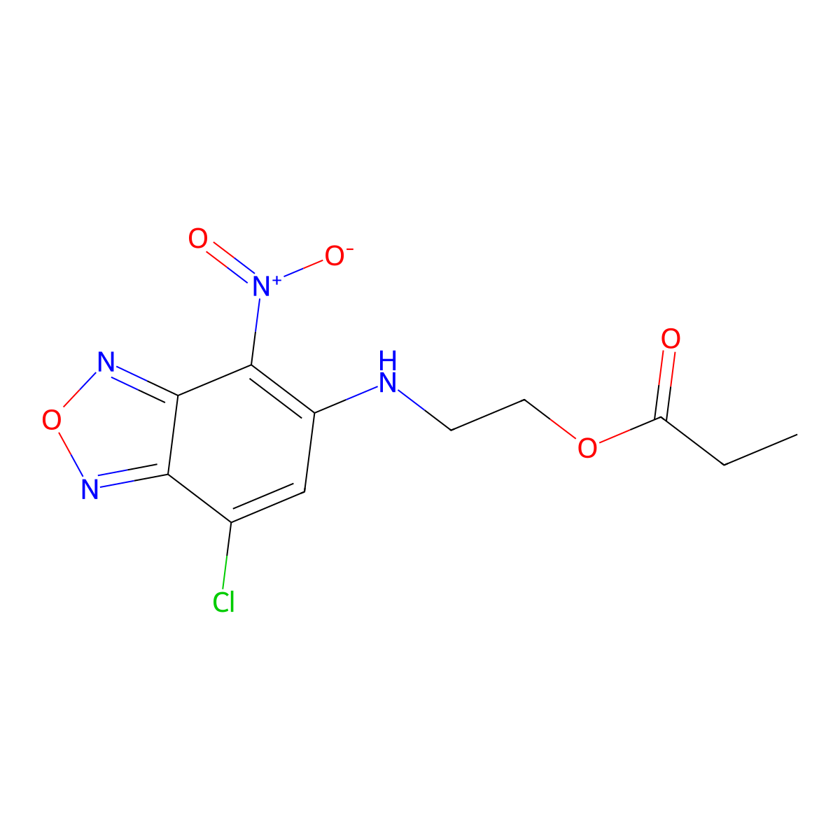 2-[(7-Chloro-4-nitro-2,1,3-benzoxadiazol-5-yl)amino]ethyl propionate molecular structure, CAS 705952-09-6