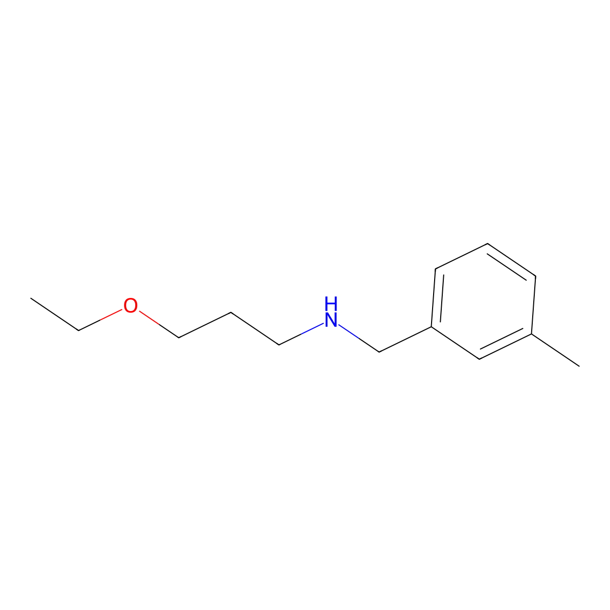 (3-Ethoxypropyl)[(3-methylphenyl)methyl]amine molecular structure, CAS 705955-22-2