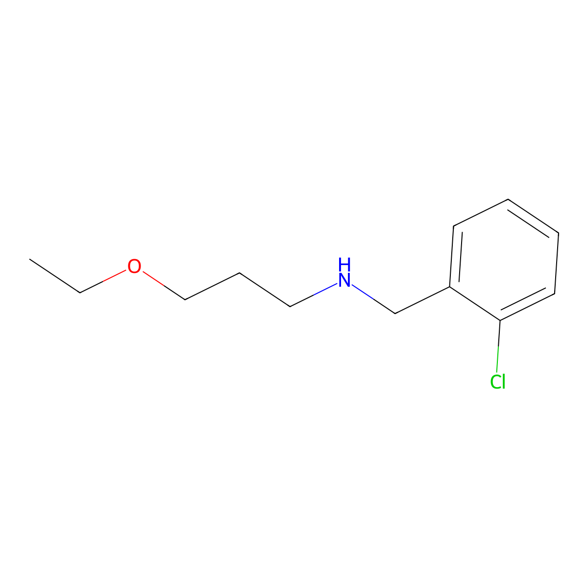 [(2-Chlorophenyl)methyl](3-ethoxypropyl)amine molecular structure, CAS 705955-72-2