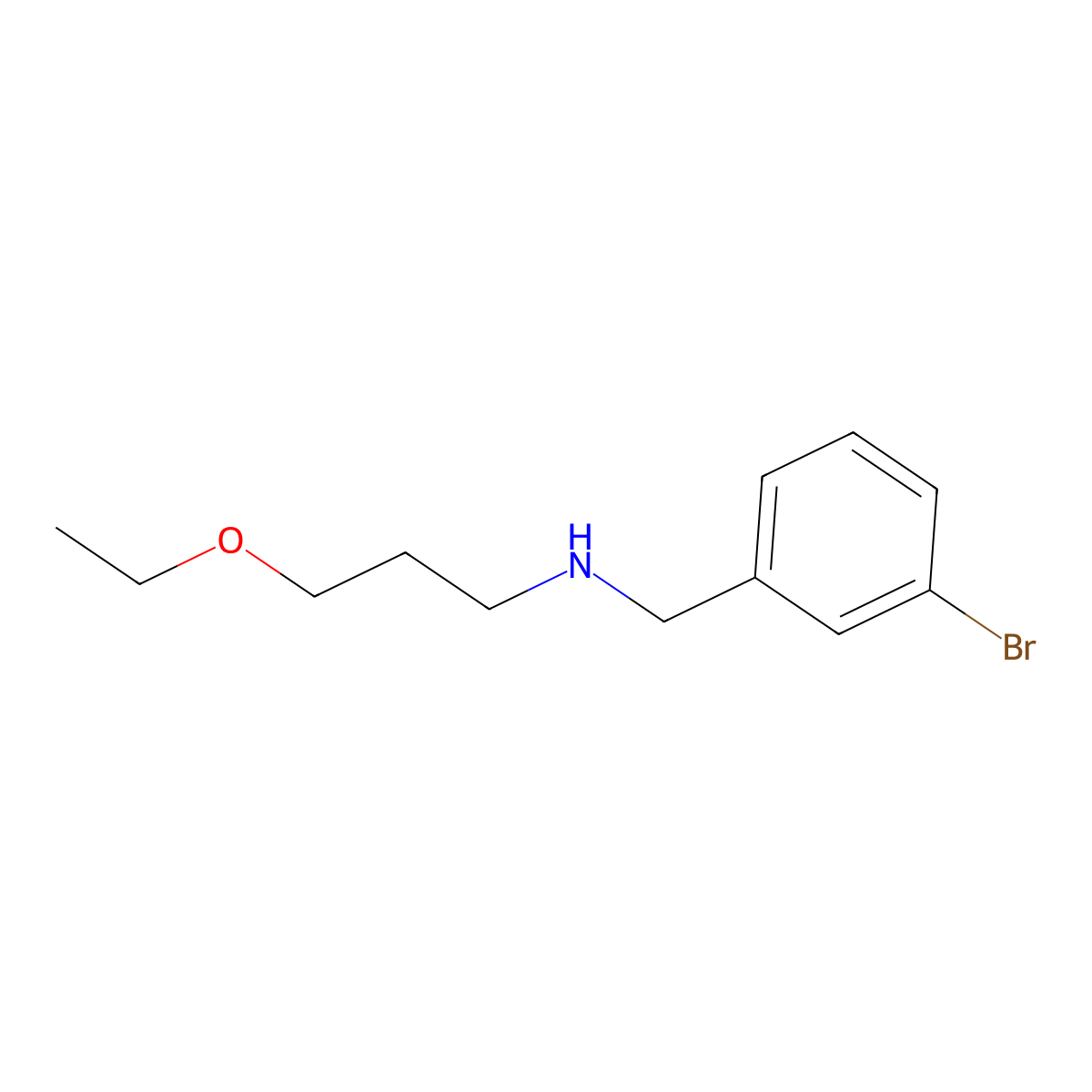 [(3-Bromophenyl)methyl](3-ethoxypropyl)amine molecular structure, CAS 705955-75-5