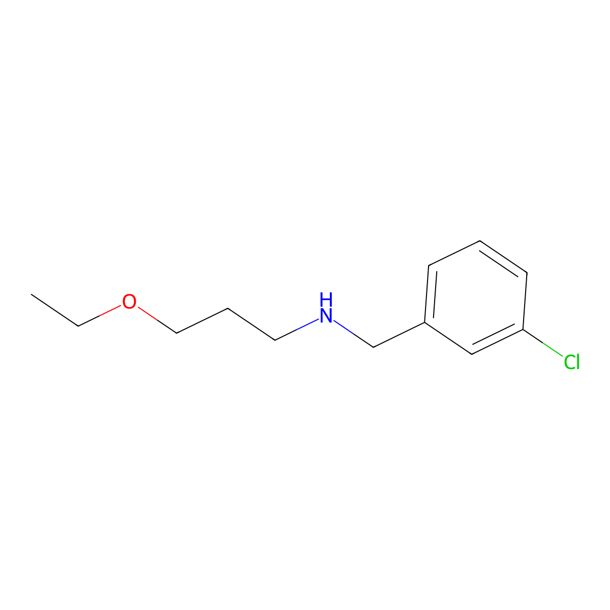 [(3-Chlorophenyl)methyl](3-ethoxypropyl)amine molecular structure, CAS 705955-77-7