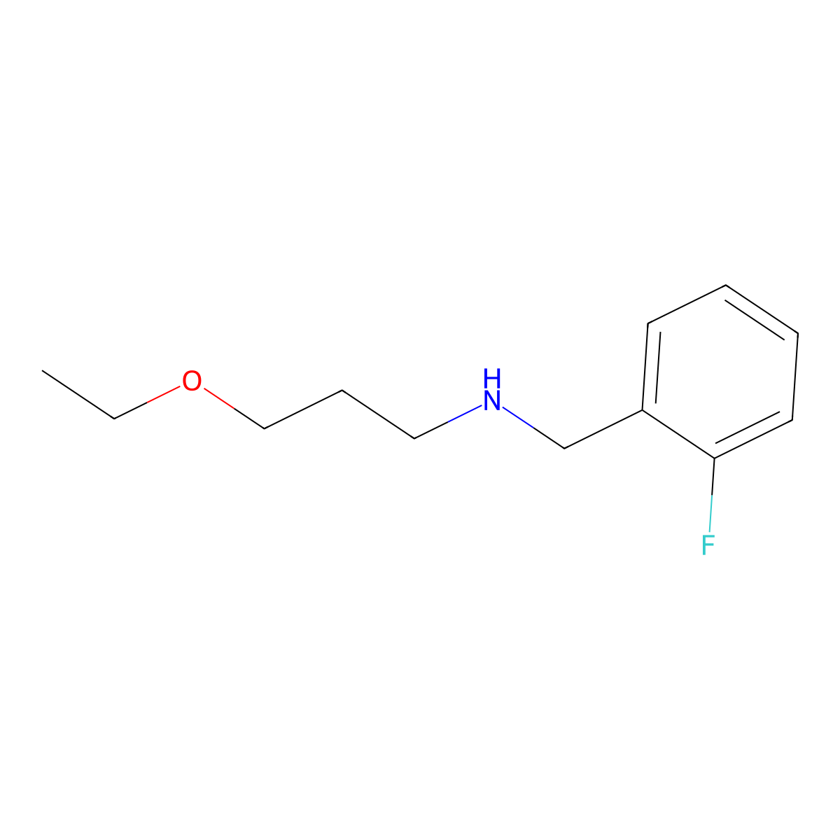 (3-Ethoxypropyl)[(2-fluorophenyl)methyl]amine molecular structure, CAS 705955-80-2