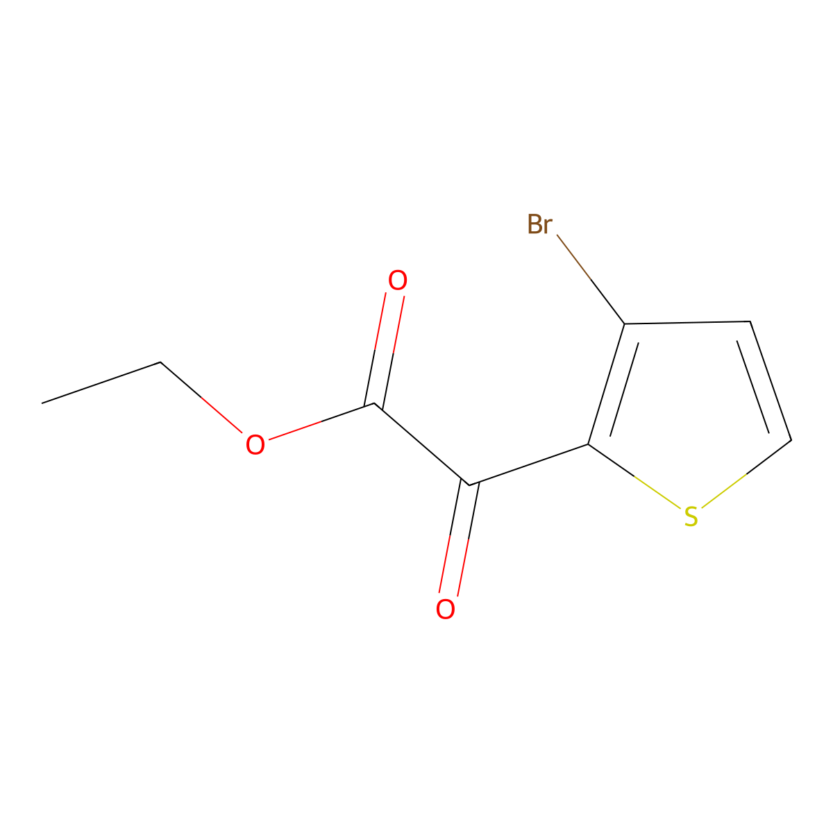 Ethyl 3-bromothiophene-2-glyoxylate molecular structure, CAS 70596-02-0
