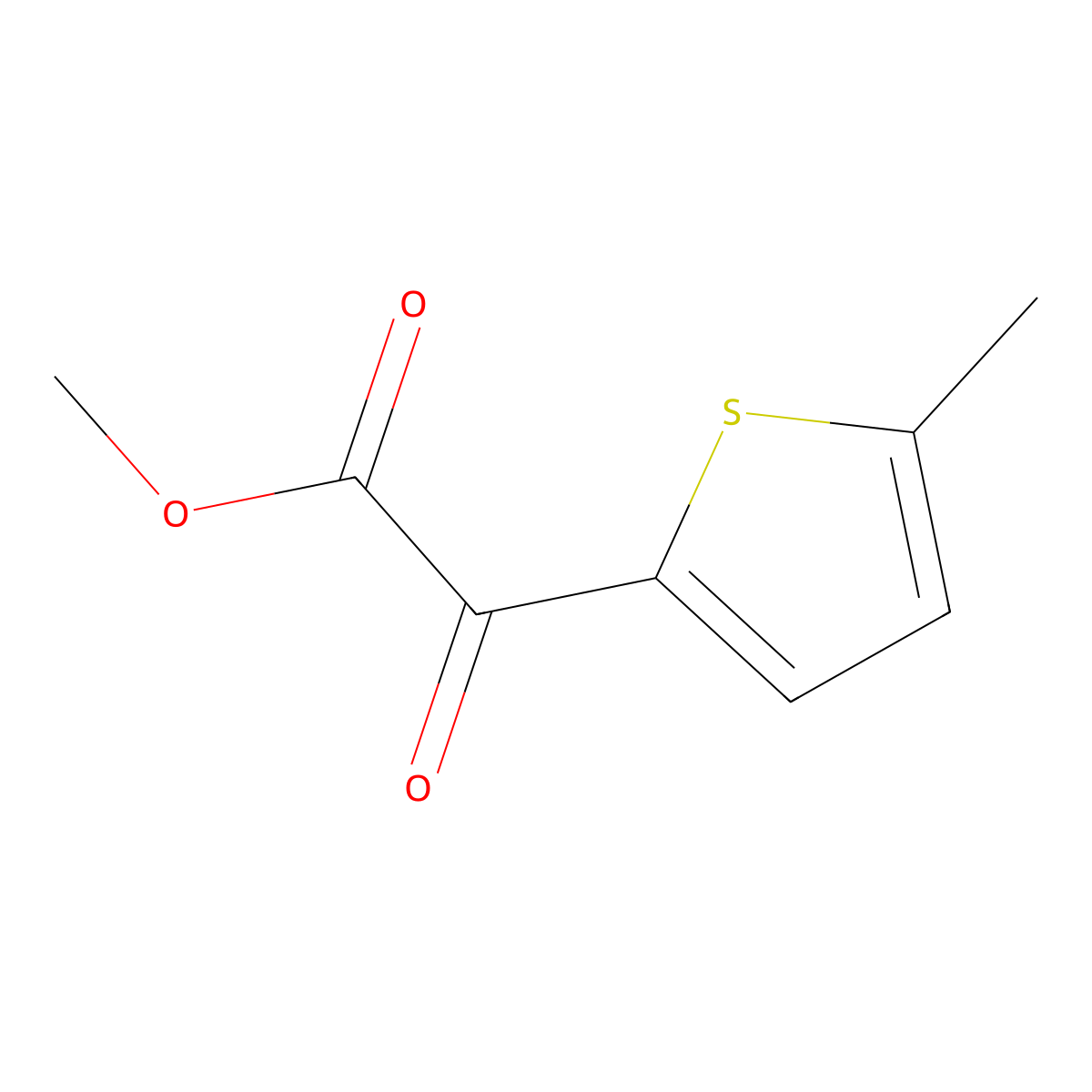Methyl 2-(5-methylthiophen-2-yl)-2-oxoacetate molecular structure, CAS 70596-06-4