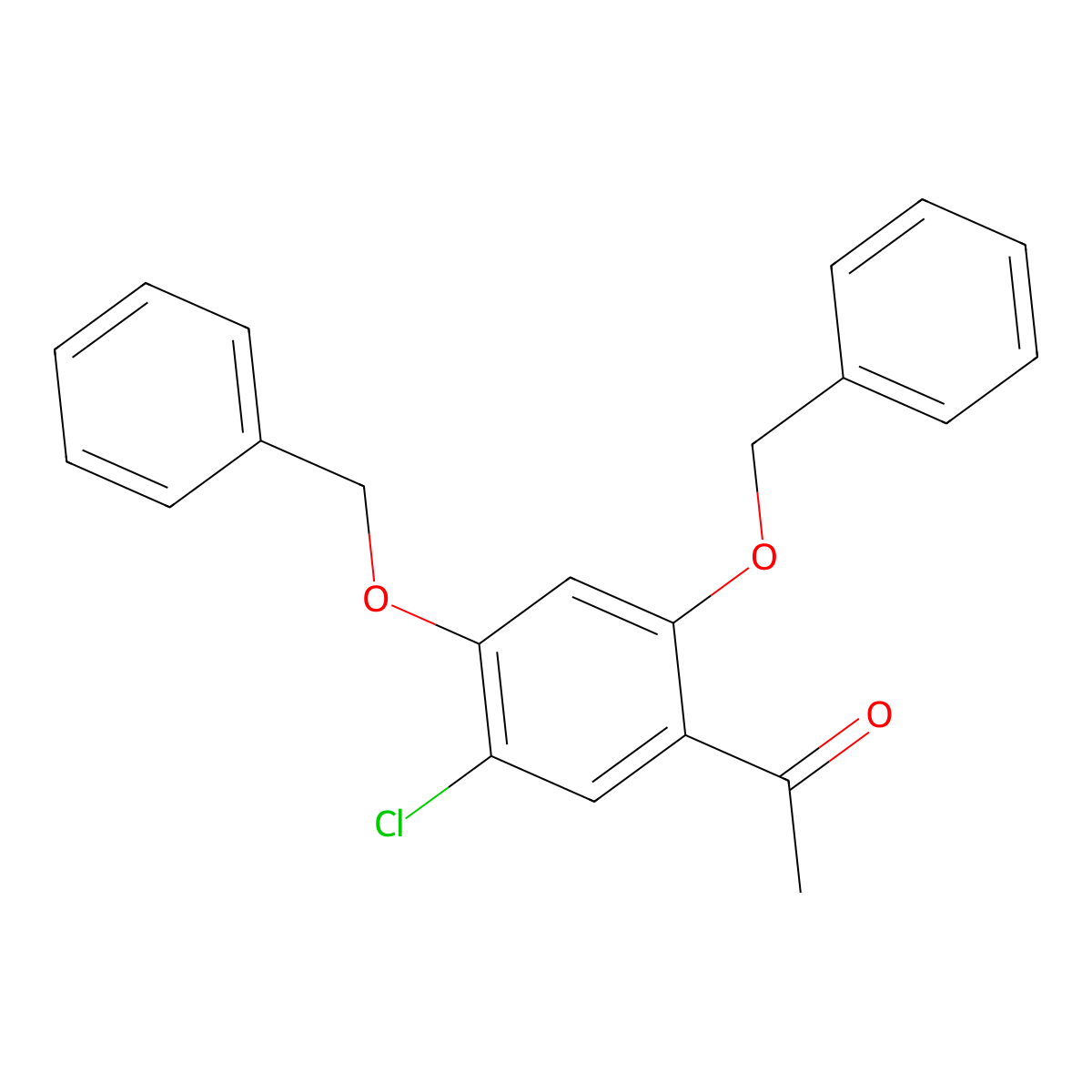 1-(2,4-Bis(benzyloxy)-5-chlorophenyl)ethanone molecular structure, CAS 705963-54-8