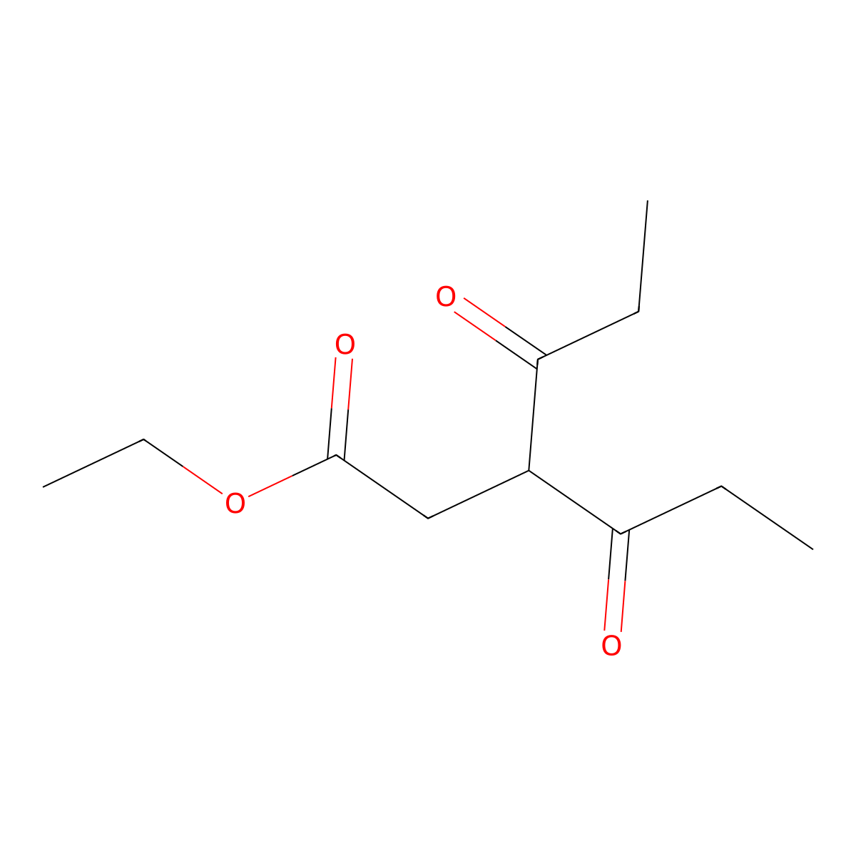 Ethyl 4-oxo-3-propanoylhexanoate molecular structure, CAS 70597-95-4