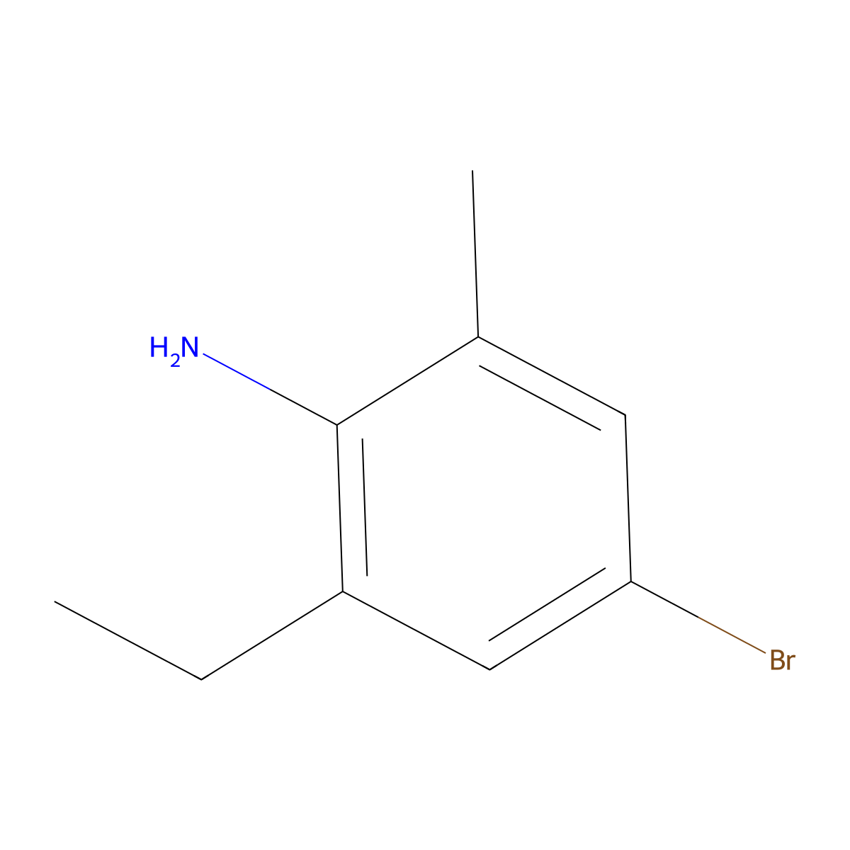 4-Bromo-2-ethyl-6-methylaniline molecular structure, CAS 70598-49-1