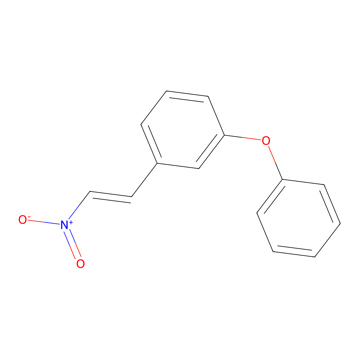 Benzene, 1-(2-nitroethenyl)-3-phenoxy- molecular structure, CAS 70599-84-7