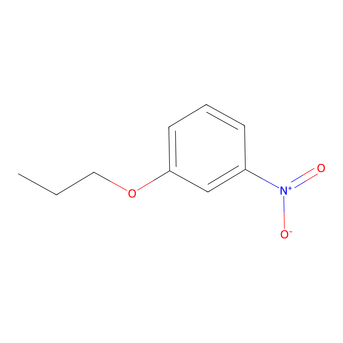 Benzene, 1-nitro-3-propoxy- molecular structure, CAS 70599-87-0