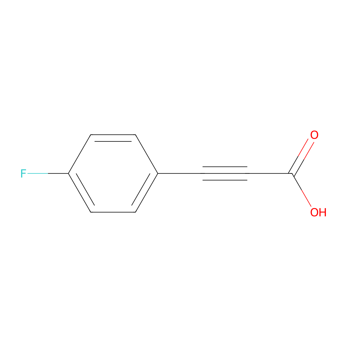 3-(4-Fluorophenyl)prop-2-ynoic acid molecular structure, CAS 706-06-9