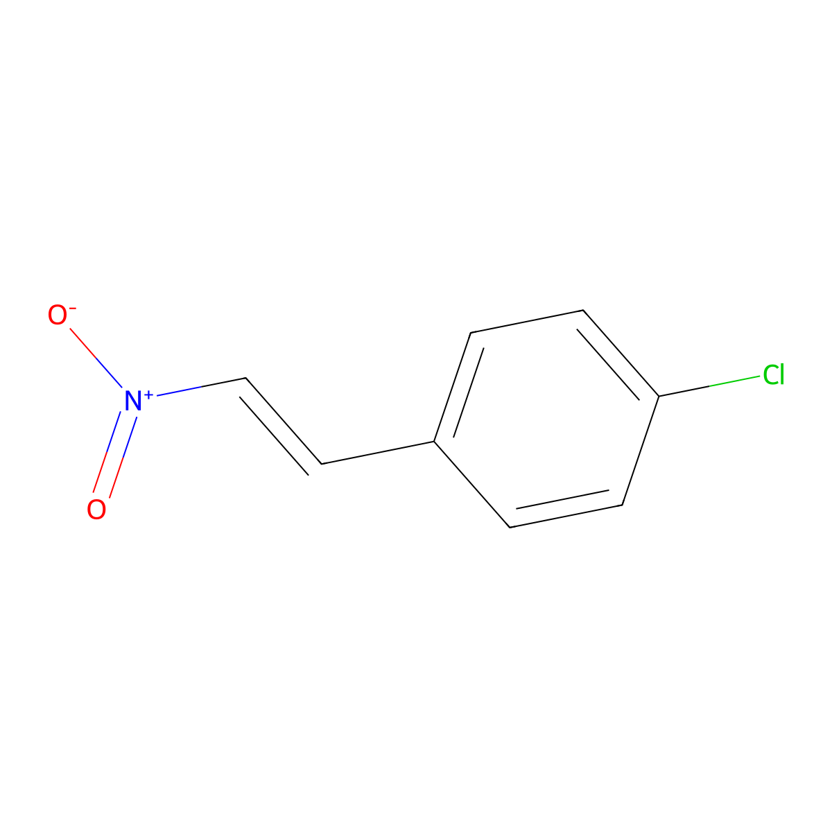 4-Chloro B-nitrostyrene molecular structure, CAS 706-07-0