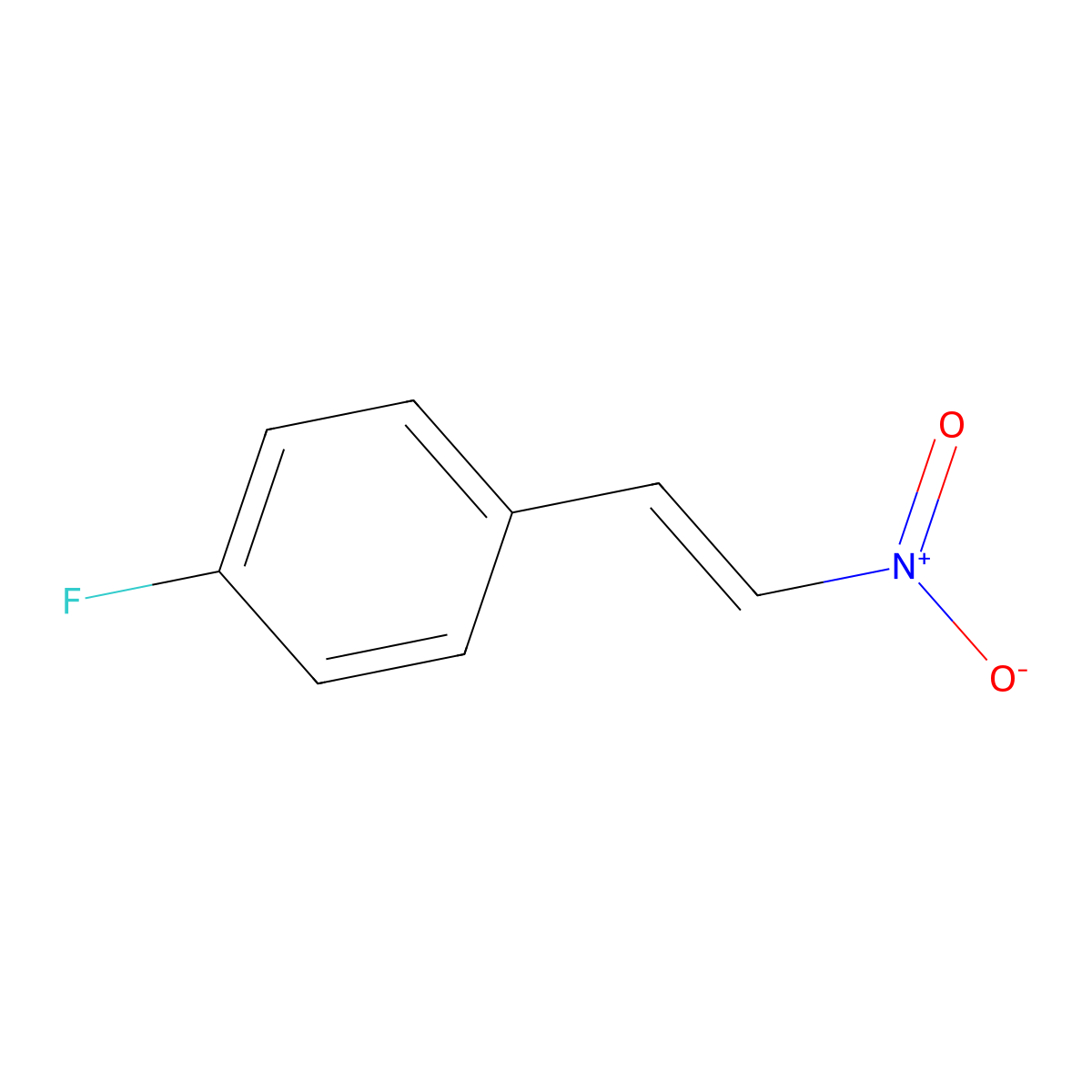 1-Fluoro-4-(2-nitroethenyl)benzene molecular structure, CAS 706-08-1
