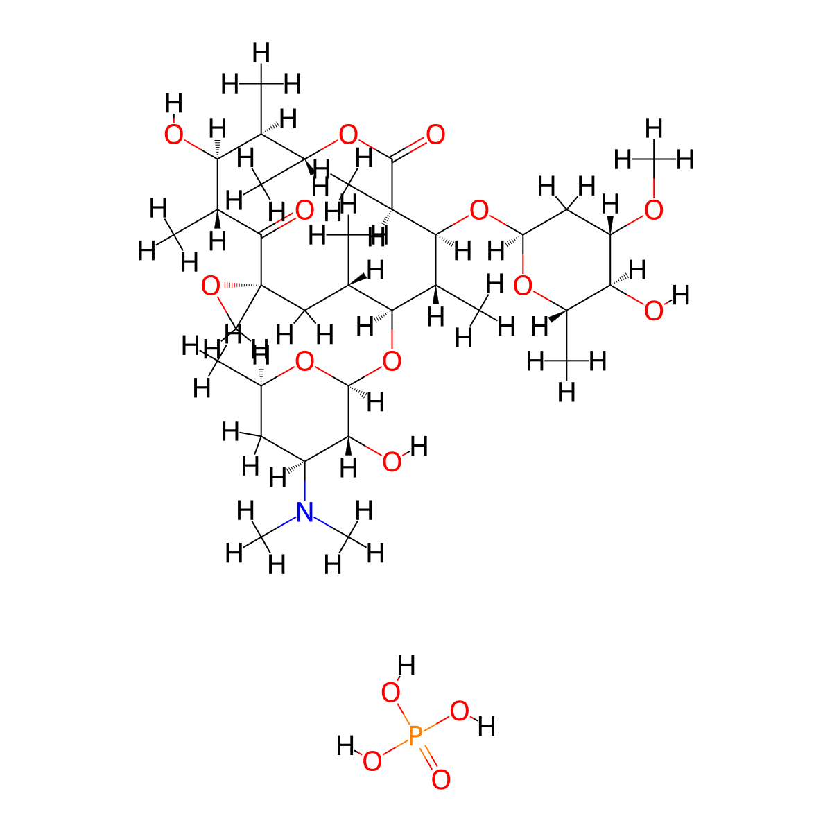 Oleandomycin Phosphate molecular structure, CAS 7060-74-4