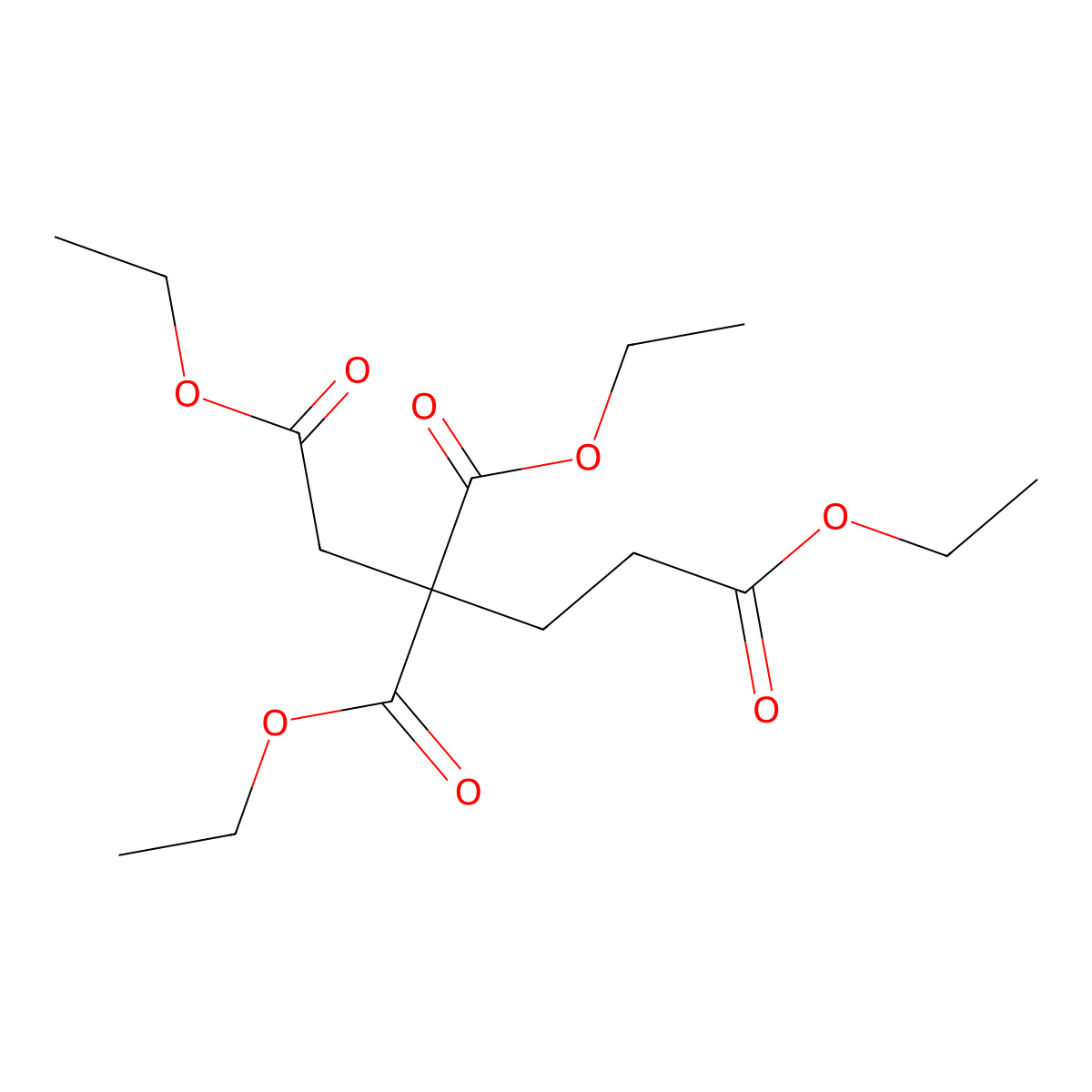 Tetraethyl butane-1,2,2,4-tetracarboxylate molecular structure, CAS 70600-48-5