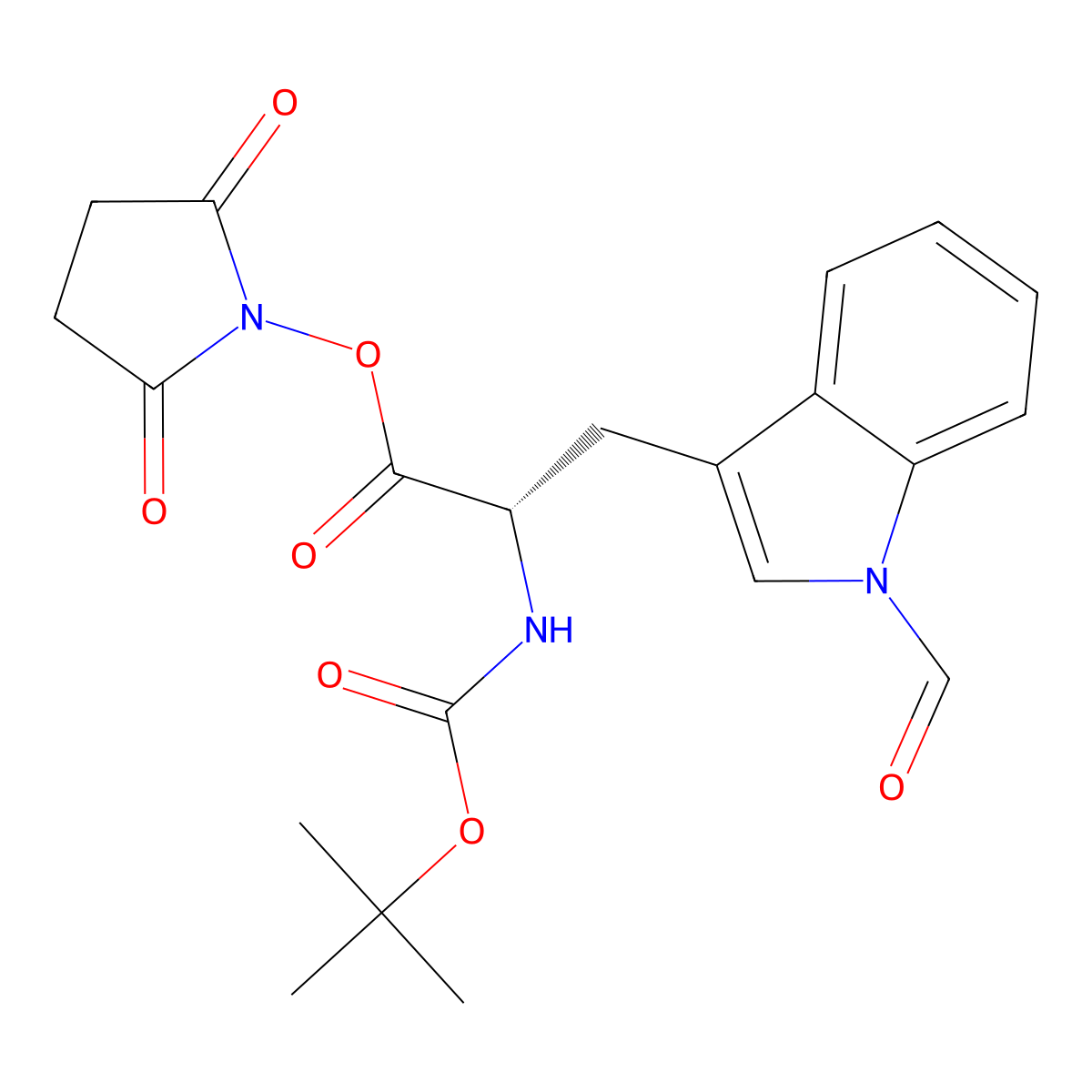 Boc-trp(for)-osu molecular structure, CAS 70601-13-7