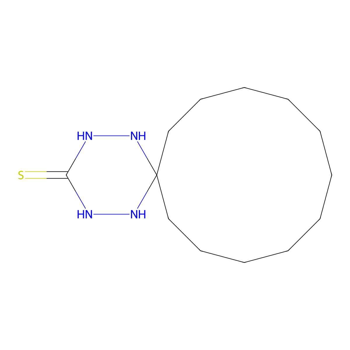 1,2,4,5-Tetraazaspiro[5.11]heptadecane-3-thione molecular structure, CAS 70601-76-2