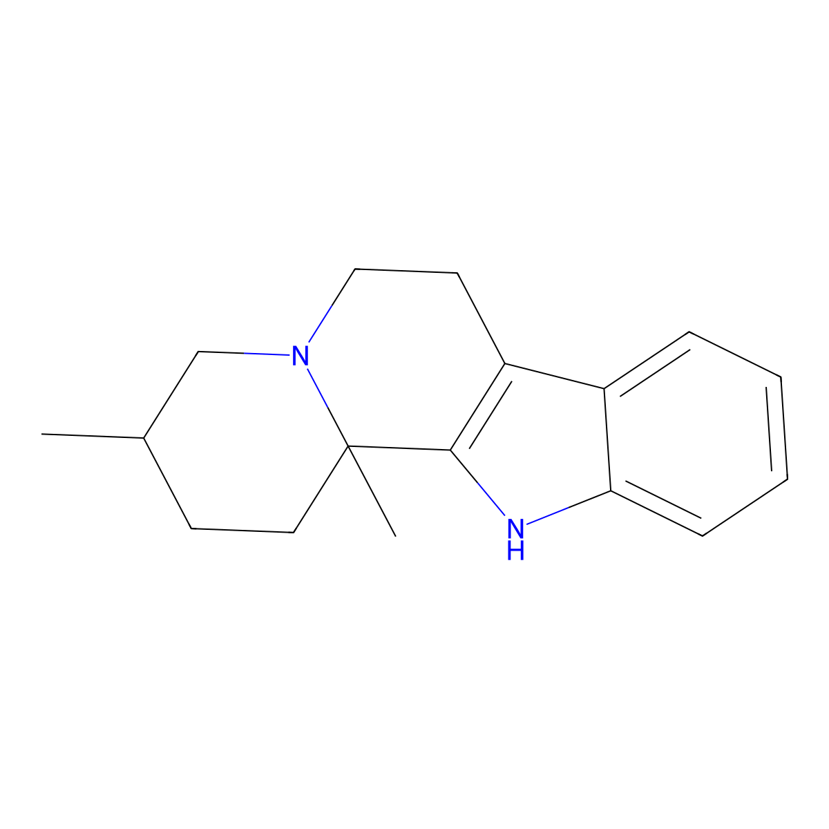 3,12-Dimethyloctahydroindol-(2,3-a)quinolizine molecular structure, CAS 70605-78-6