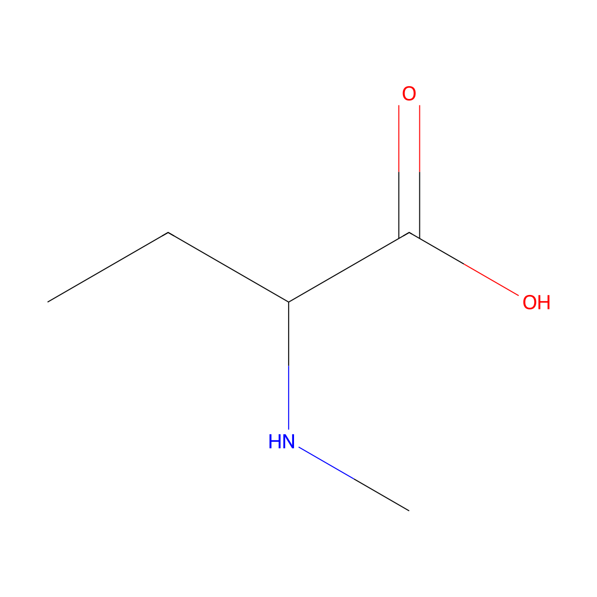 2-(Methylamino)butanoic acid molecular structure, CAS 70606-05-2