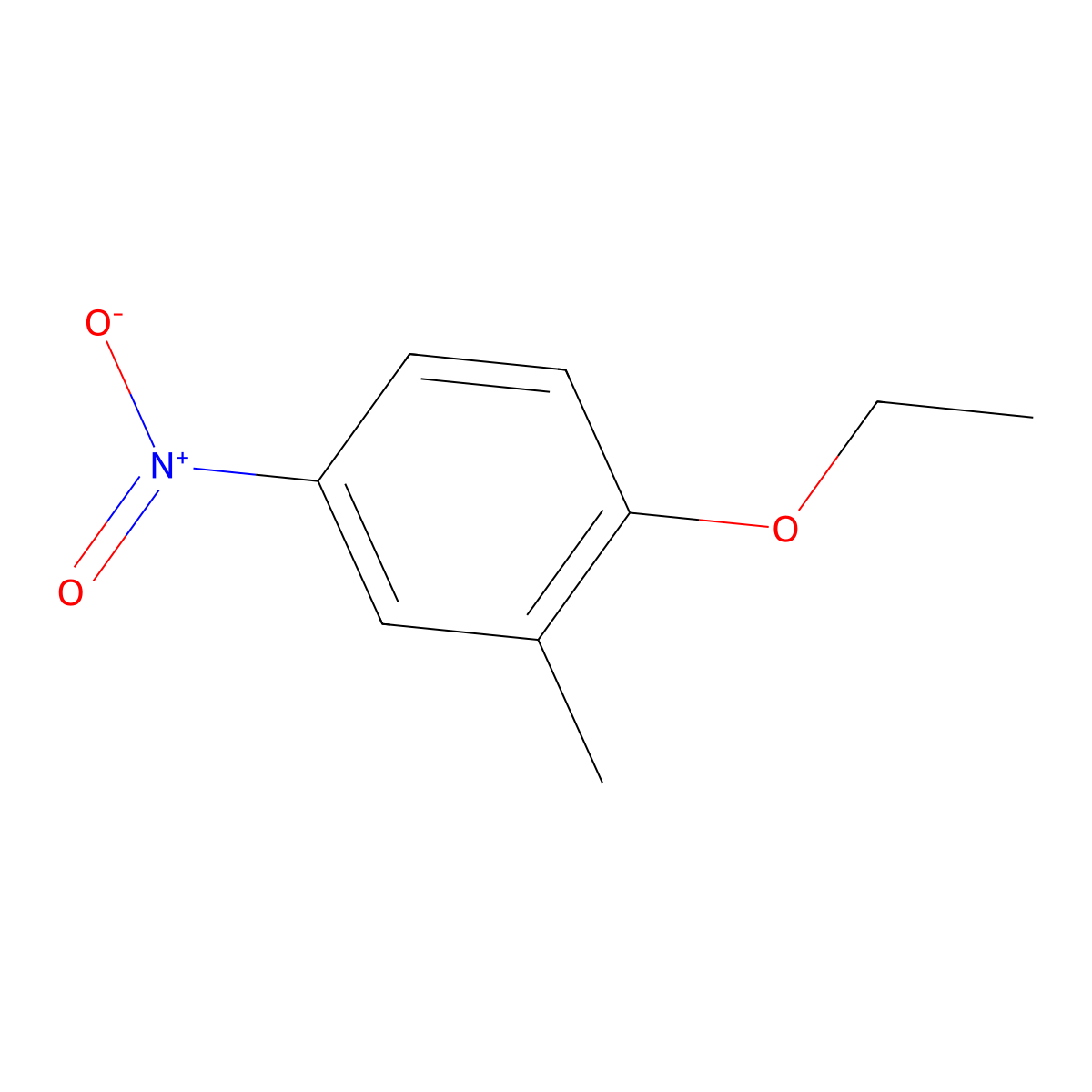 1-Ethoxy-2-methyl-4-nitrobenzene molecular structure, CAS 70611-03-9