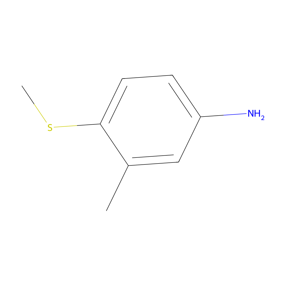 3-Methyl-4-(methylsulfanyl)aniline molecular structure, CAS 70611-05-1