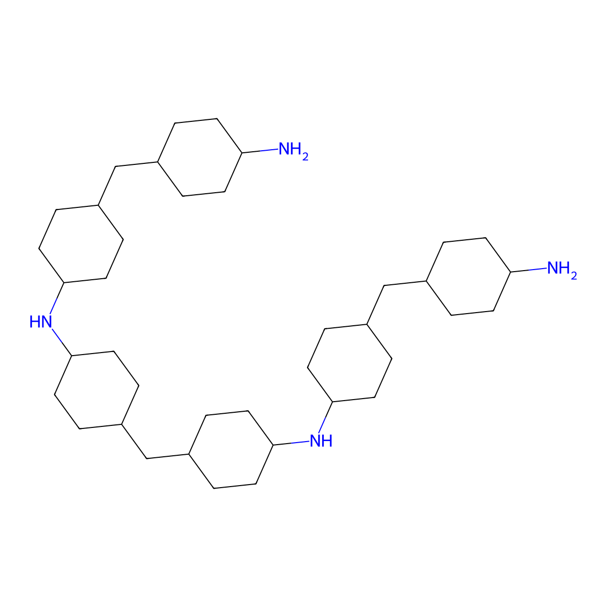 Cyclohexanamine, 4,4'-methylenebis[N-[4-[(4-aminocyclohexyl)methyl]cyclohexyl]- molecular structure, CAS 70615-16-6