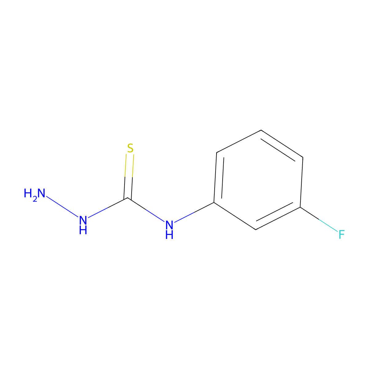 N-(3-Fluorophenyl)hydrazinecarbothioamide molecular structure, CAS 70619-48-6