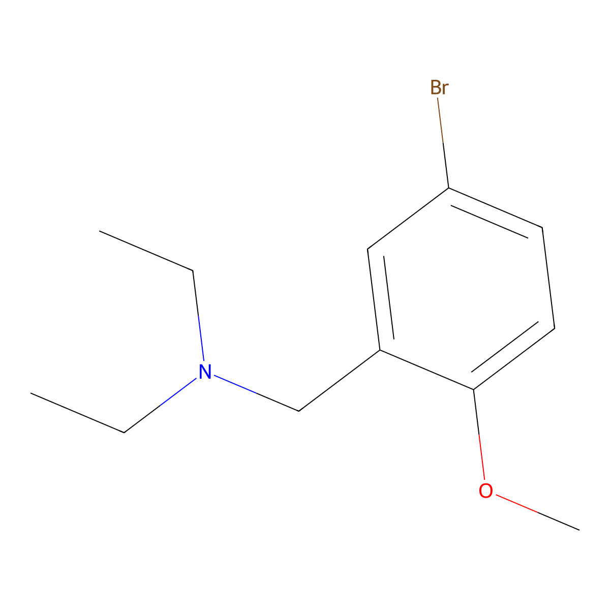 [(5-Bromo-2-methoxyphenyl)methyl]diethylamine molecular structure, CAS 7062-20-6