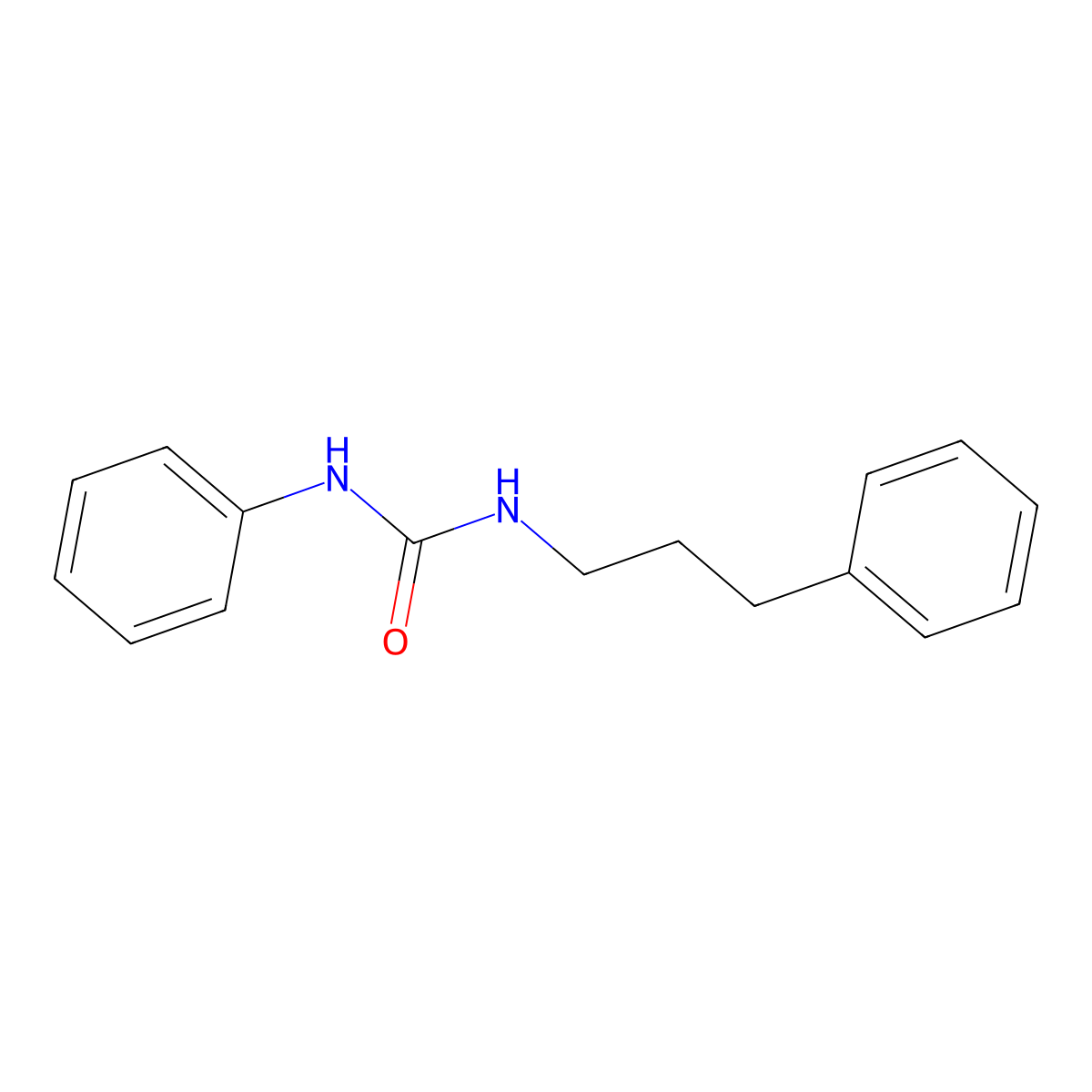 1-Phenyl-3-(3-phenylpropyl)urea molecular structure, CAS 70622-91-2