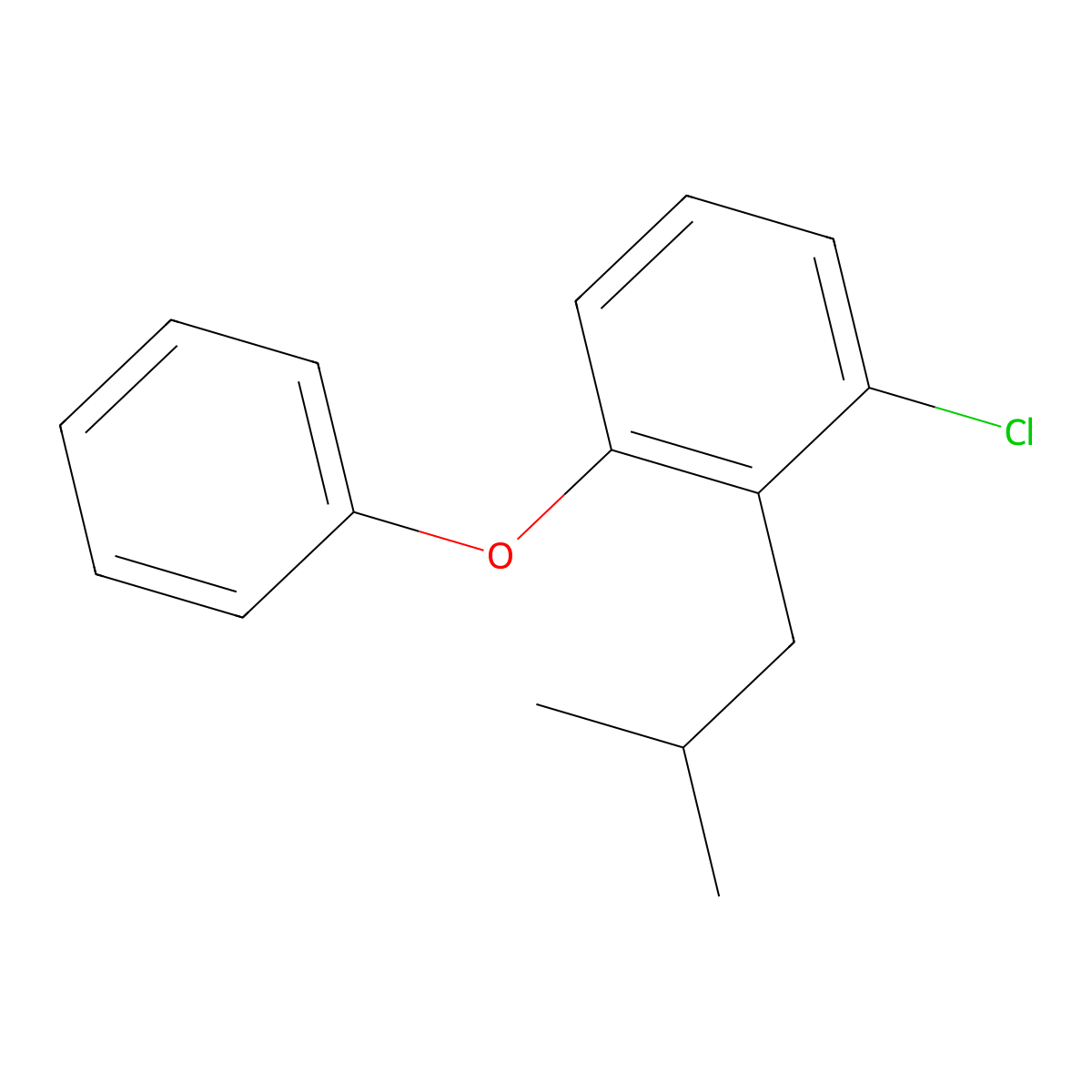 Benzene, 1,1'-oxybis-, monochloro mono(2-methylpropyl) deriv. molecular structure, CAS 70624-13-4