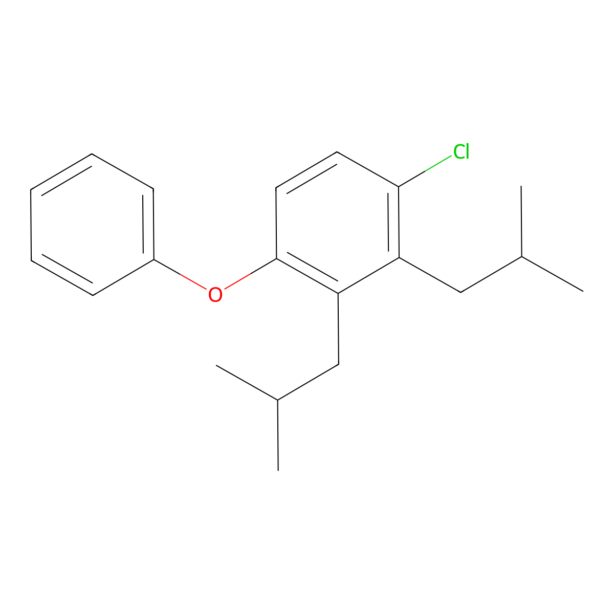 Benzene, 1,1'-oxybis-, monochloro bis(2-methylpropyl) deriv. molecular structure, CAS 70624-14-5