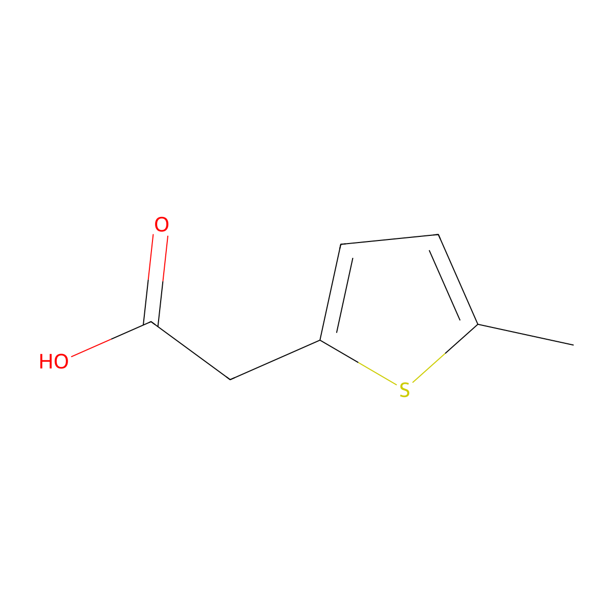 2-(5-methylthiophen-2-yl)acetic Acid molecular structure, CAS 70624-30-5