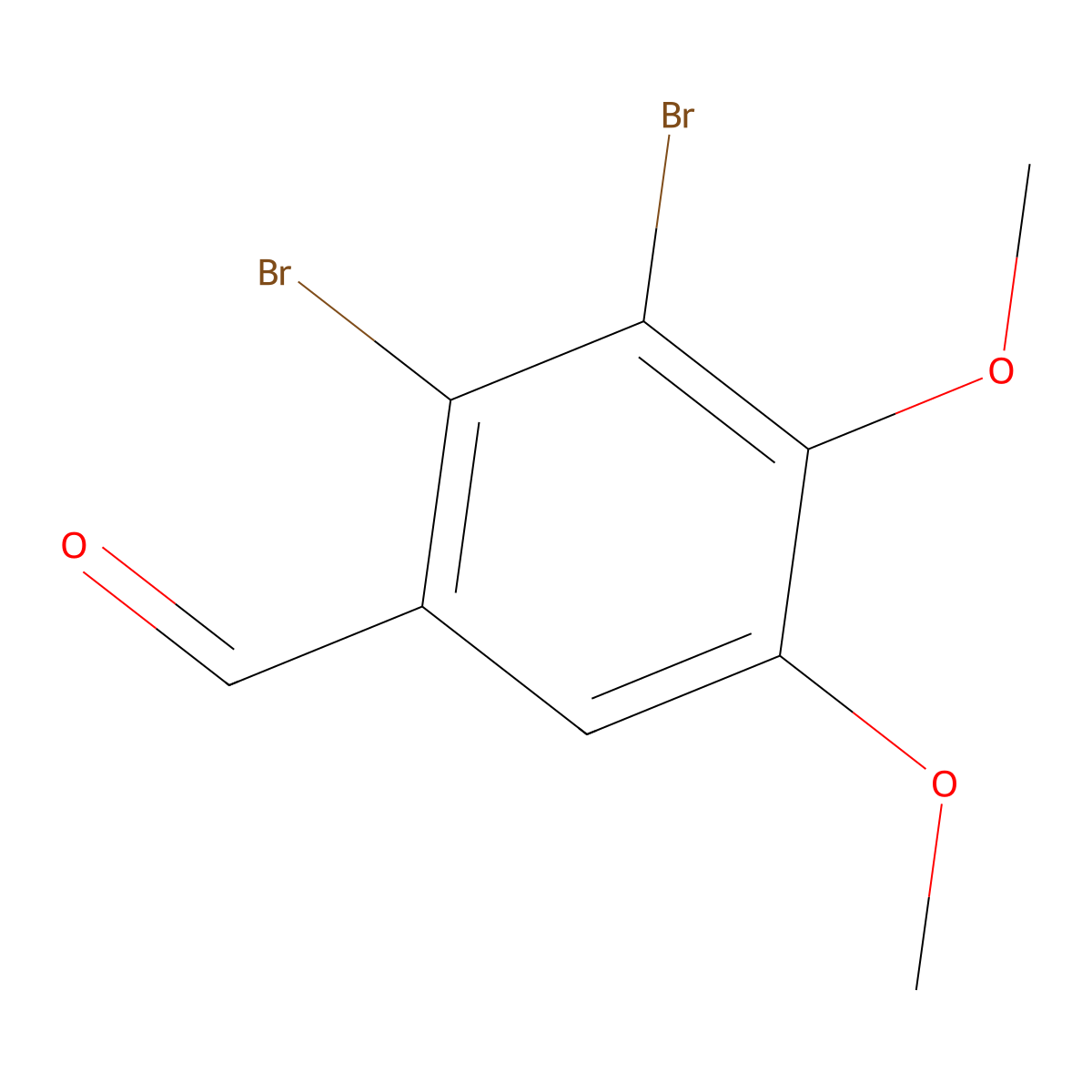 2,3-Dibromo-4,5-dimethoxybenzaldehyde molecular structure, CAS 70625-29-5