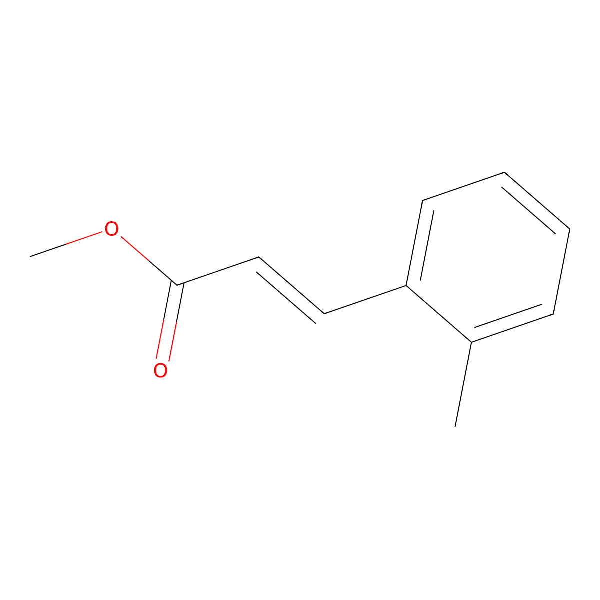 2-Propenoic acid, 3-(2-methylphenyl)-, methyl ester molecular structure, CAS 70625-62-6