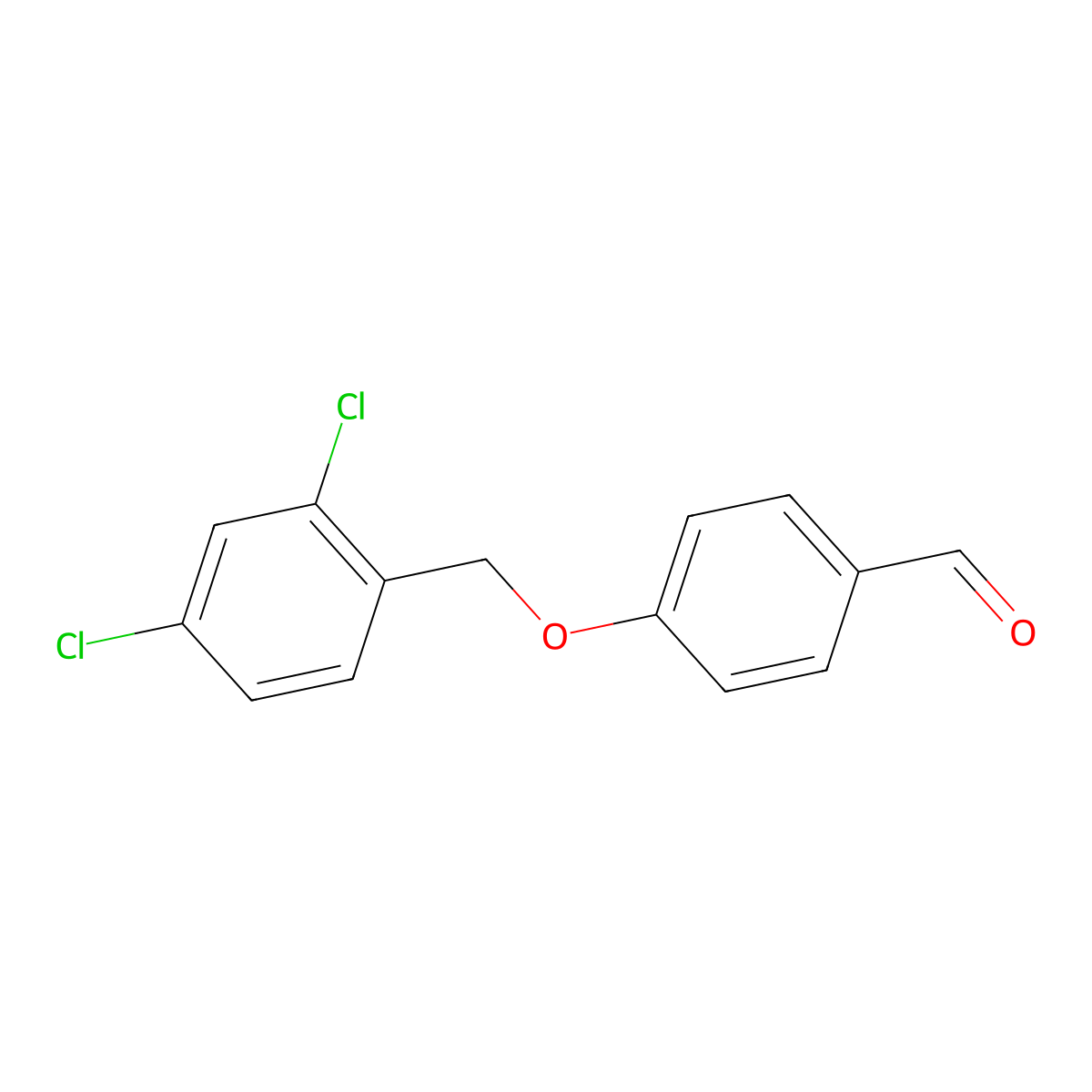 4-((2,4-Dichlorophenyl)methoxy)benzaldehyde molecular structure, CAS 70627-17-7