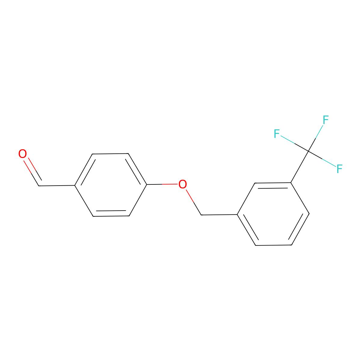 4-{[3-(Trifluoromethyl)benzyl]oxy}benzaldehyde molecular structure, CAS 70627-18-8