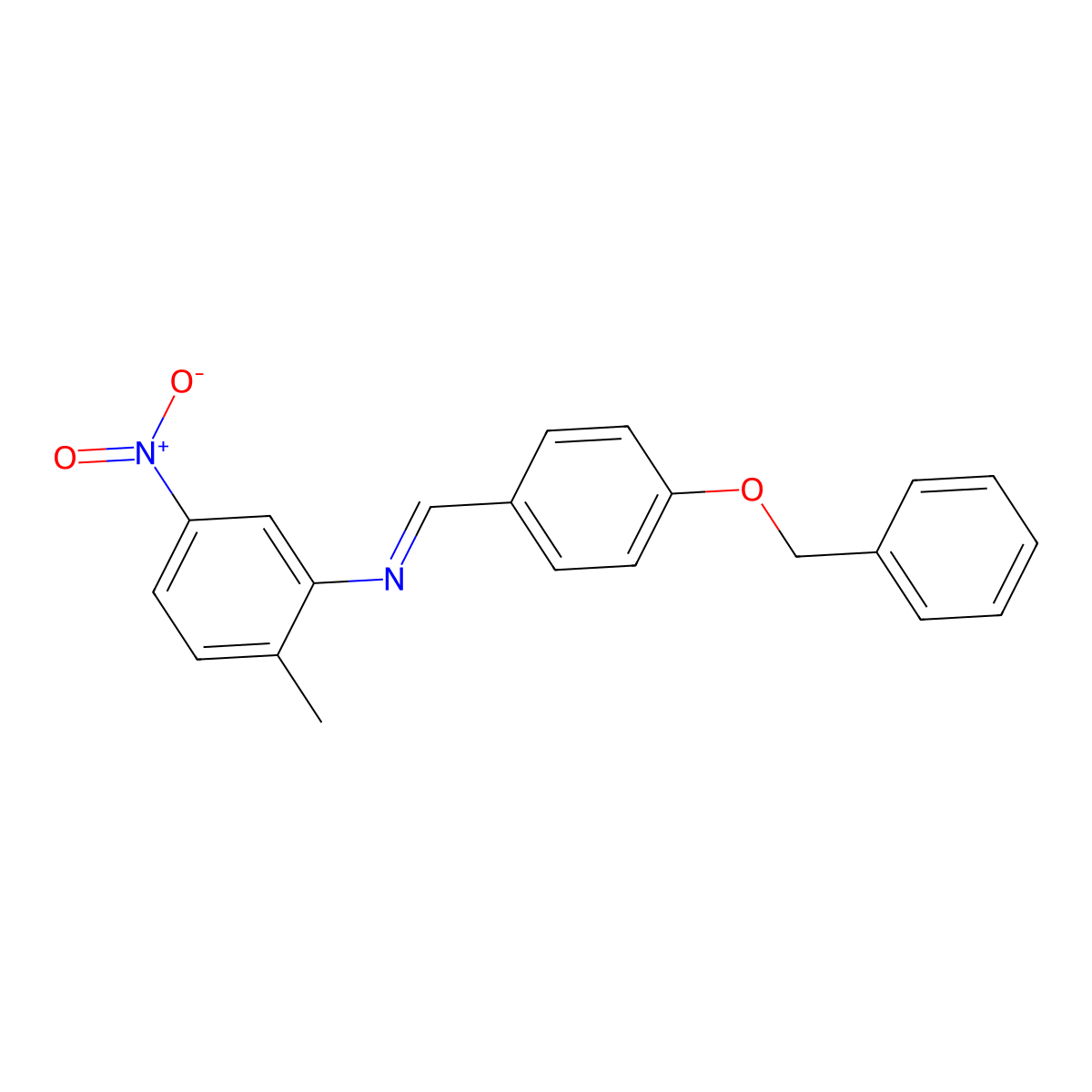 n-{(e)-[4-(Benzyloxy)phenyl]methylene}-2-methyl-5-nitroaniline molecular structure, CAS 70627-43-9