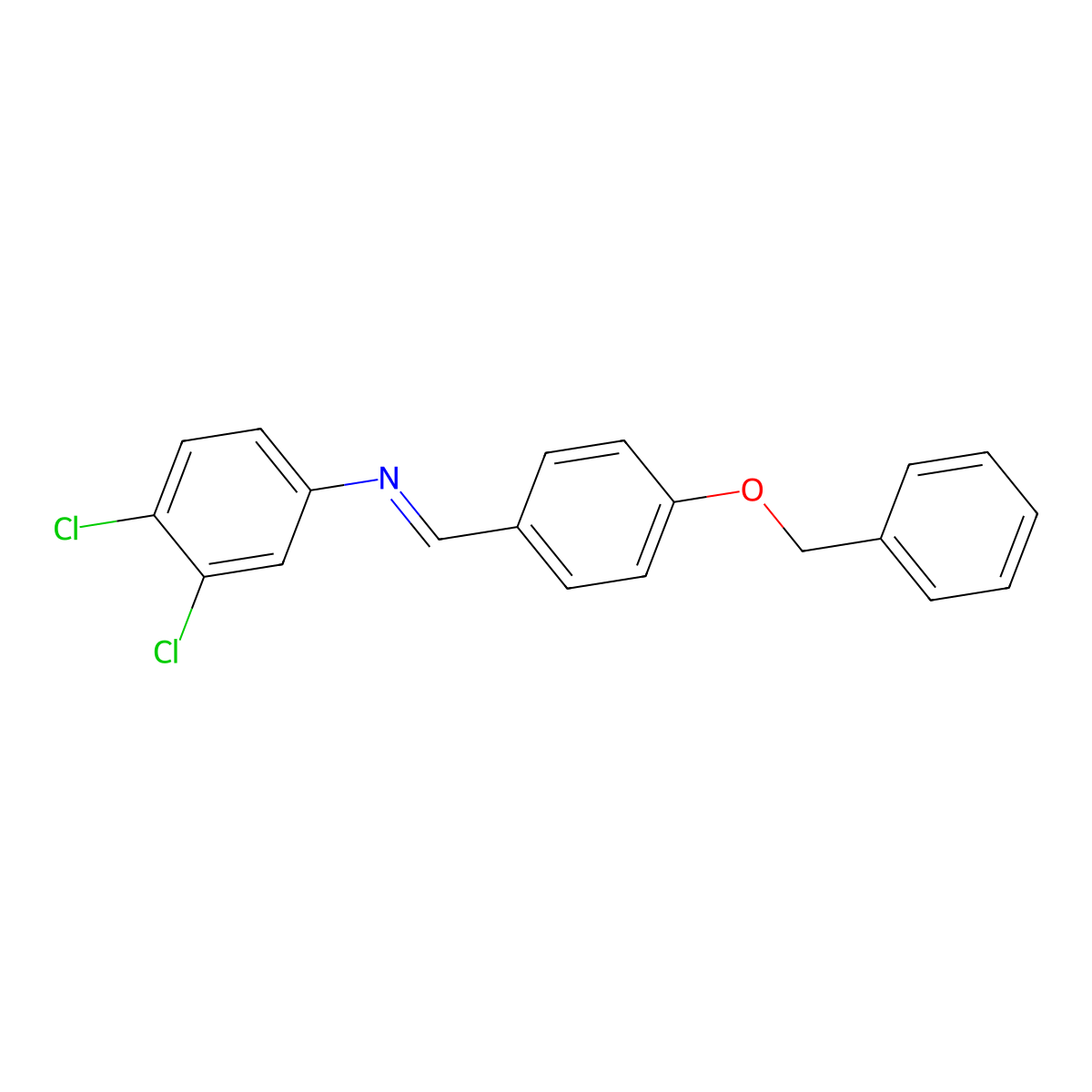 N-(4-Benzyloxybenzylidene)-3,4-dichloroaniline molecular structure, CAS 70627-44-0