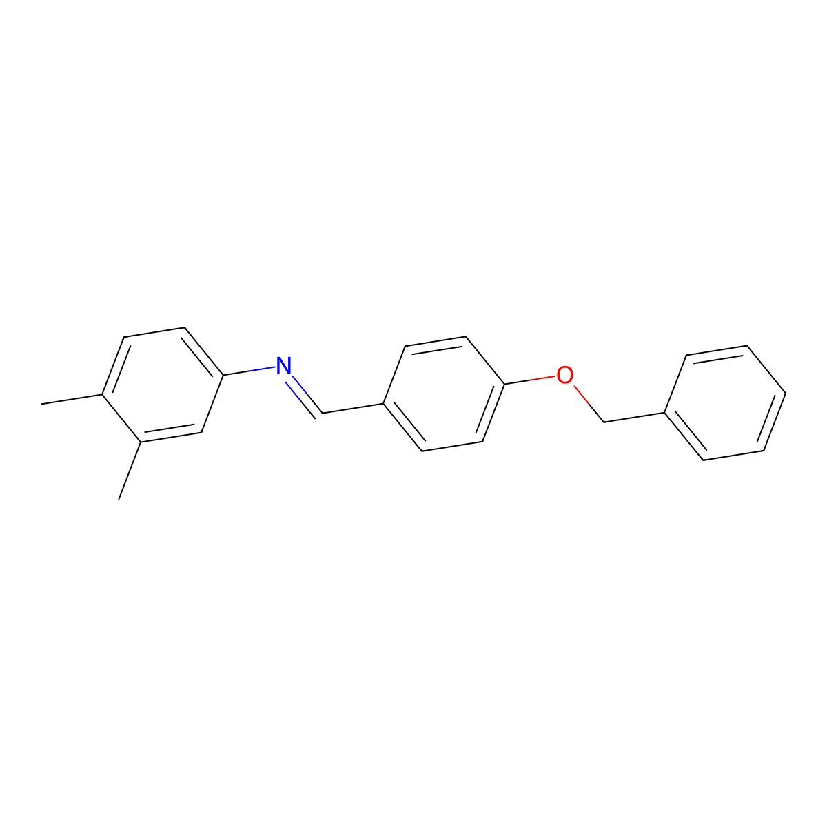 N-(4-Benzyloxybenzylidene)-3,4-xylidine molecular structure, CAS 70627-45-1