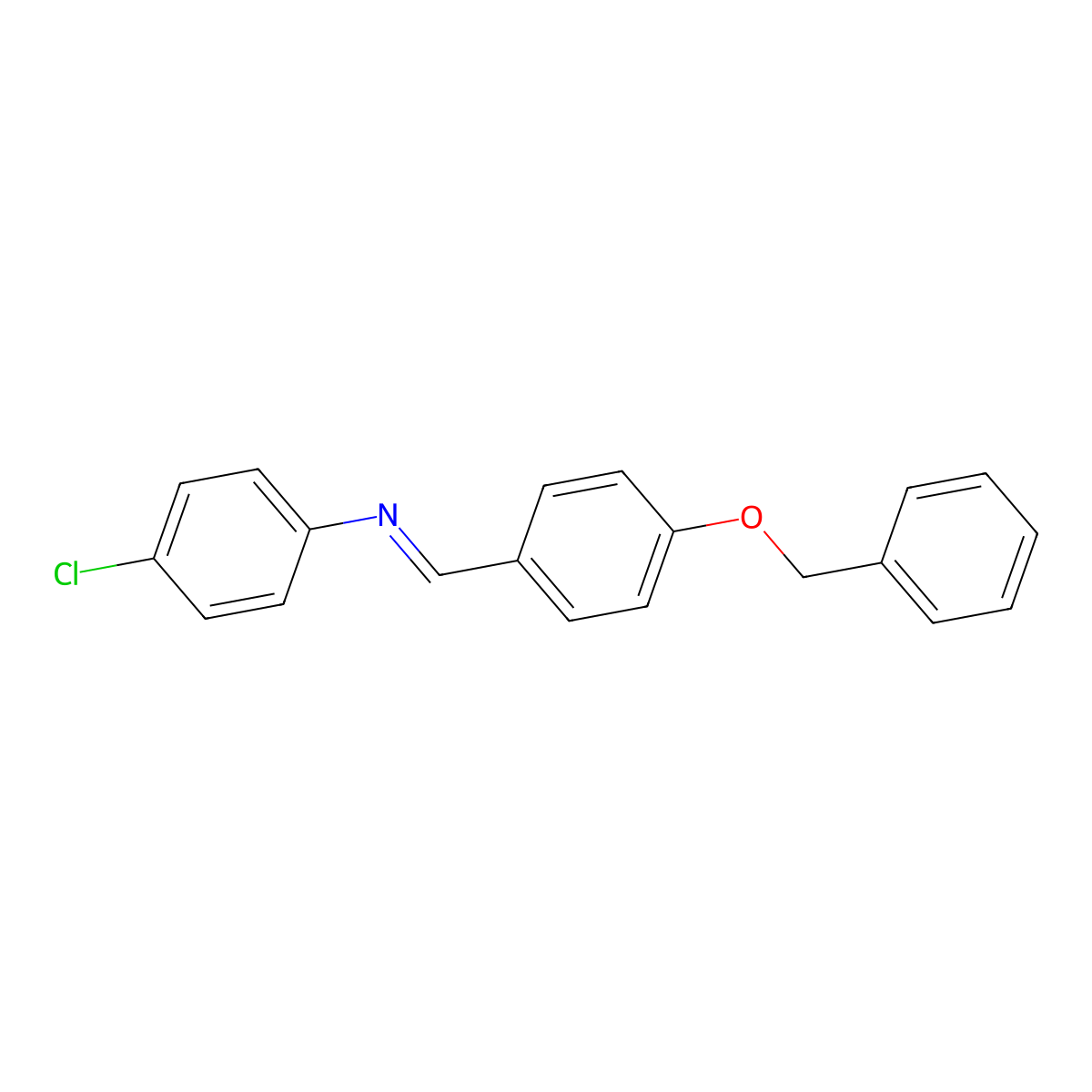 N-{(E)-[4-(benzyloxy)phenyl]methylidene}-4-chloroaniline molecular structure, CAS 70627-51-9