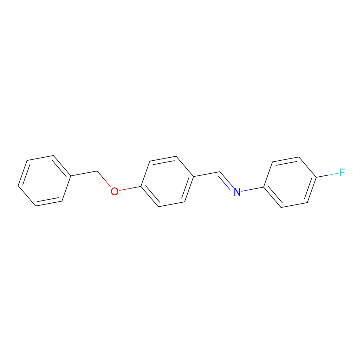 4-Fluoro-N-((4-(phenylmethoxy)phenyl)methylene)benzenamine molecular structure, CAS 70627-52-0